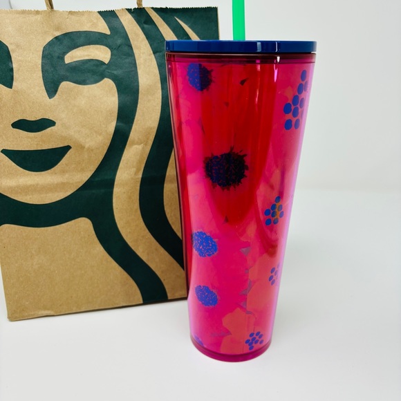 NWT STARBUCKS Floral Venti Tumbler - Picture 3 of 6